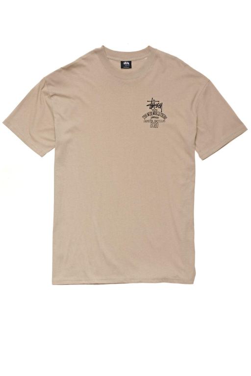 Stussy Mens Jamaica World Tribe SS T Shirt Brown - CAMPX6387